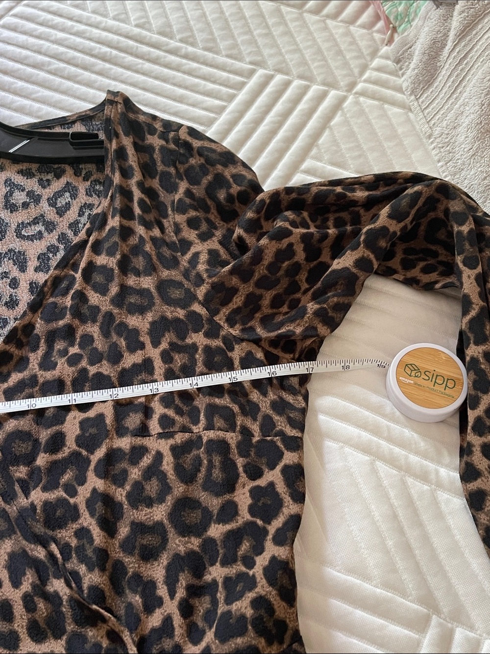 H&M Leopard Print Wrap Maxi Dress - Brown/Black - Picture 7 of 7